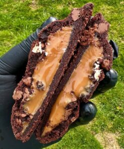 Triple Chocolate Caramel Stuffed Cookies